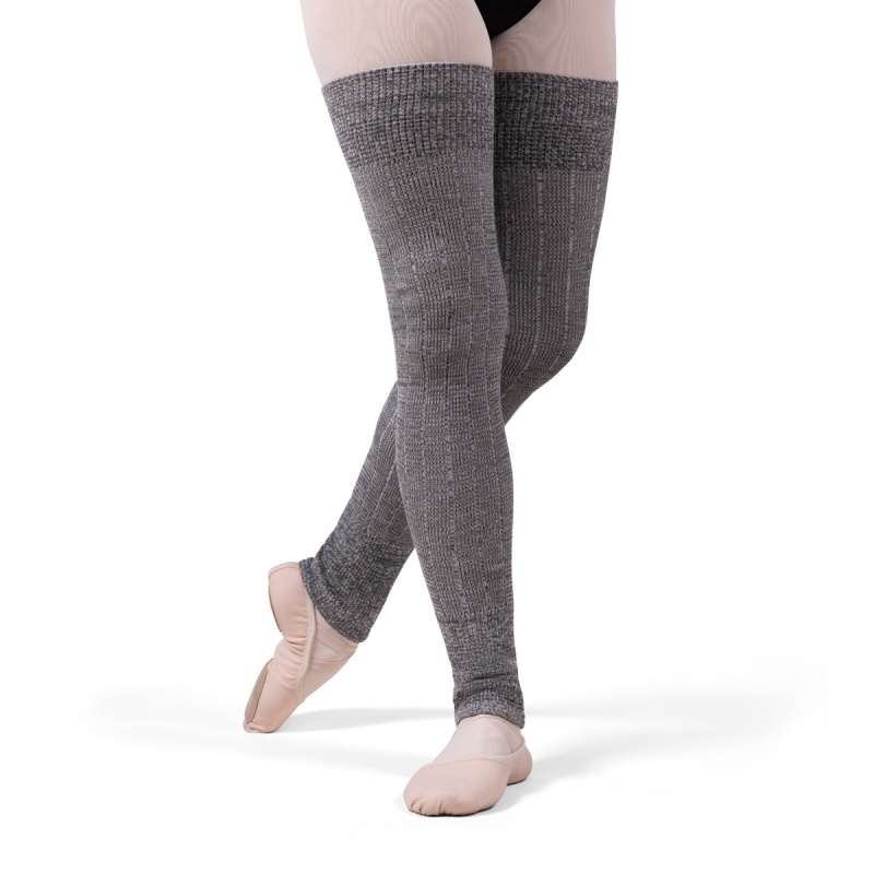 Women\'s Bloch X Knit Long Ribbed Legwarmers Knitwear Baby Pink/Dark Grey | SUSVO25053